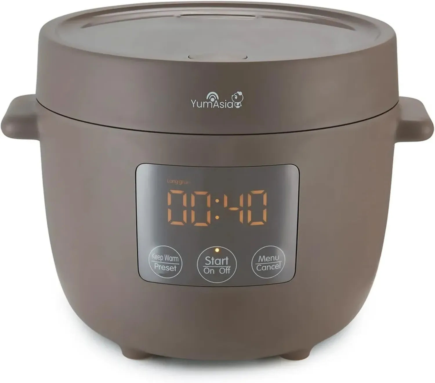 Yum Asia Tsuki Mini Reiskocher - Keramik, 2,5 Tassen, LED, Grau